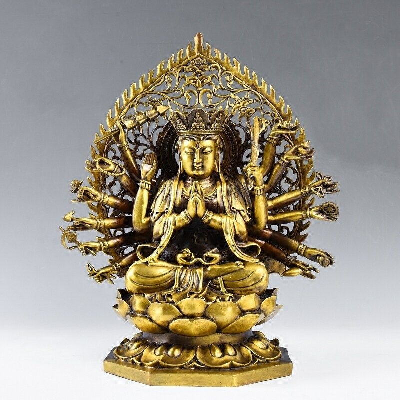 百納源準提佛母像黃銅準提菩薩像準胝觀音密宗佛教佛堂居室用品| 協貿 