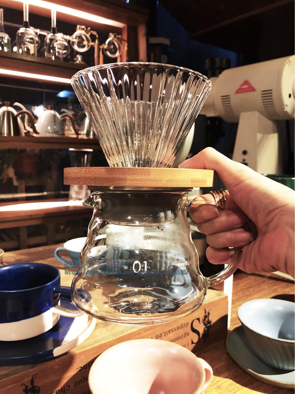 手沖咖啡壺套裝組合加厚耐熱v60玻璃濾盃家用滴漏式耐高溫分享壺