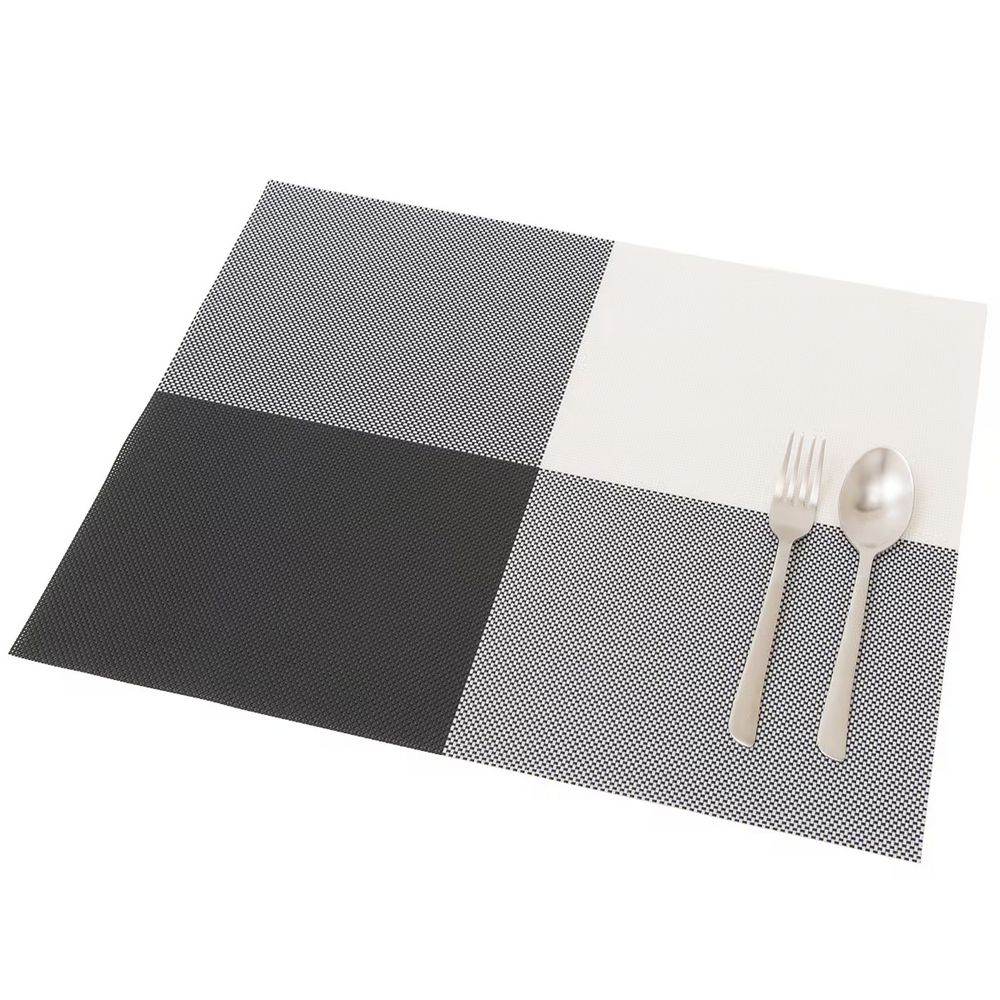 PVC午餐墊 BLOCK2 BK NITORI宜得利家居