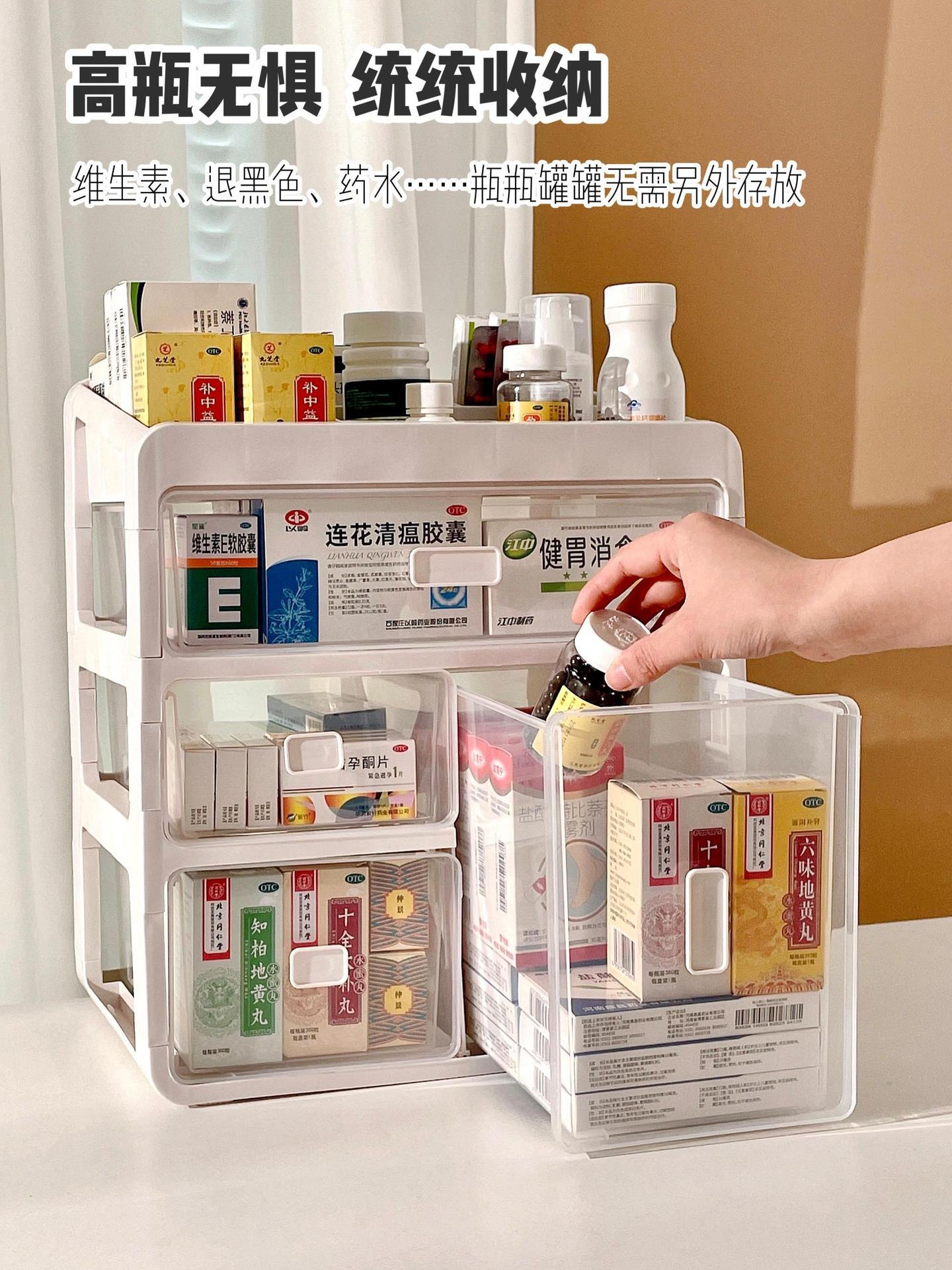 免運 家庭裝藥箱大容量藥品醫藥箱家用多層收納櫃抽屜藥物收納盒小藥盒