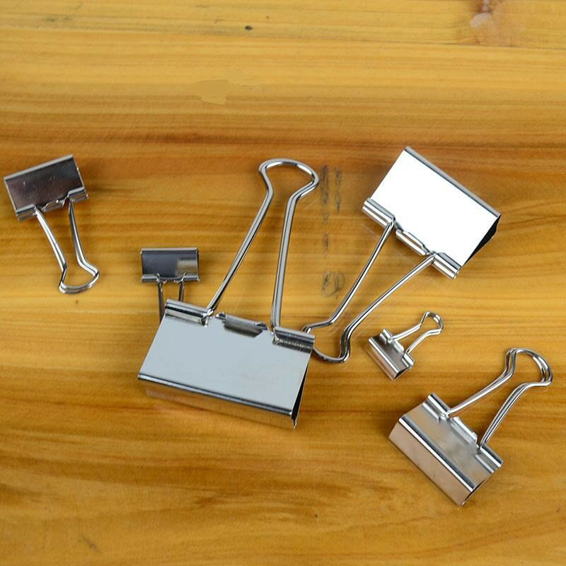 //。長尾票夾文具鐵夾子銀色不銹鋼長尾夾小號大號反尾夾鳳尾夾..