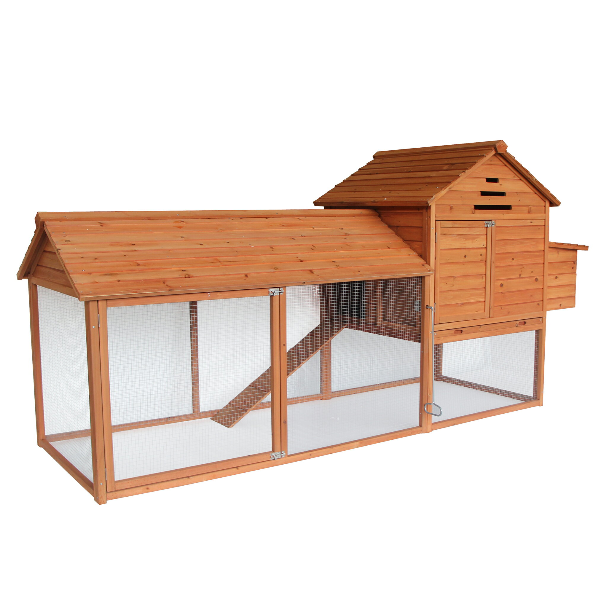 Lovupet 93ft Wood Poultry Chicken Coop Hen House Hutch Backyard Run Nesting Box