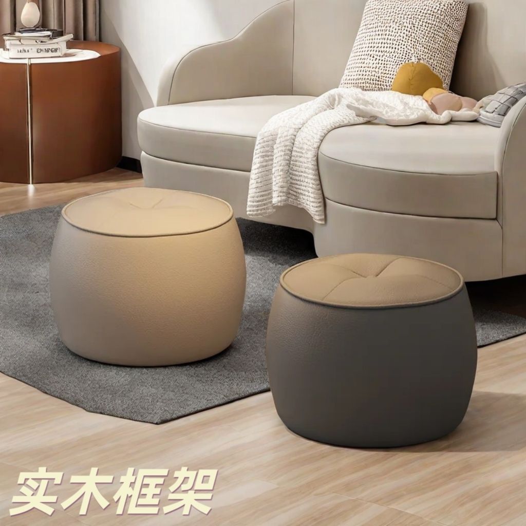 沙發矮凳 ins風小凳子家用圓凳換鞋凳客廳坐墩小矮凳簡約茶幾凳輕奢沙發凳S094公司貨