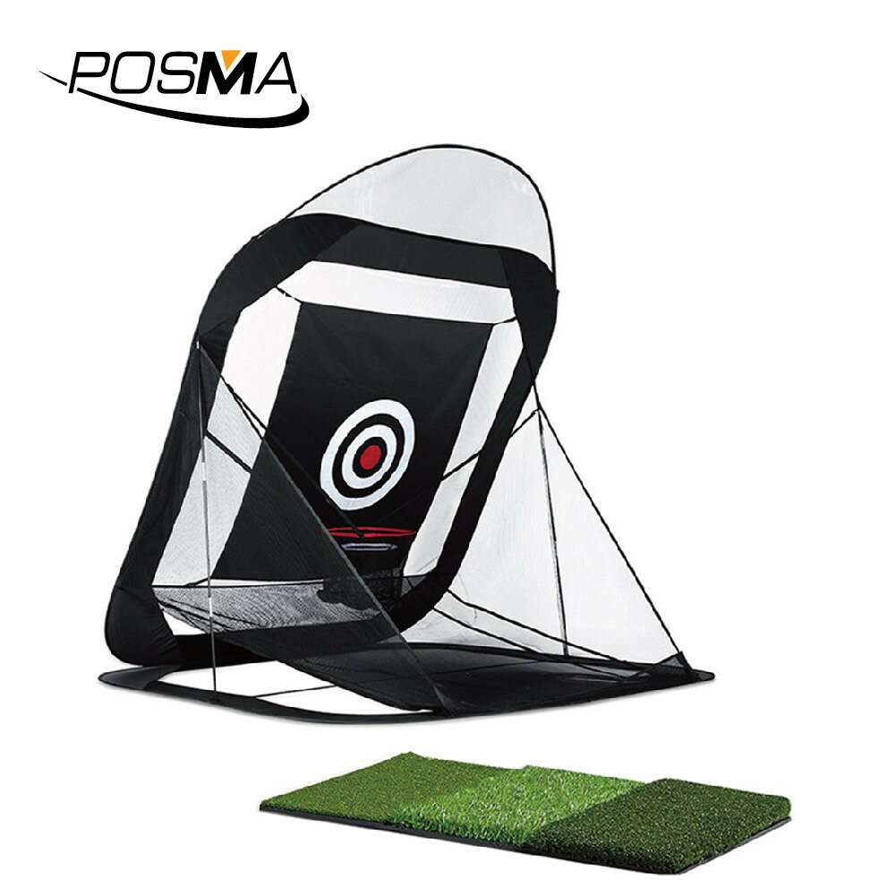 POSMA 高爾夫室內外揮桿切桿練習網 三色練習墊 HN070A