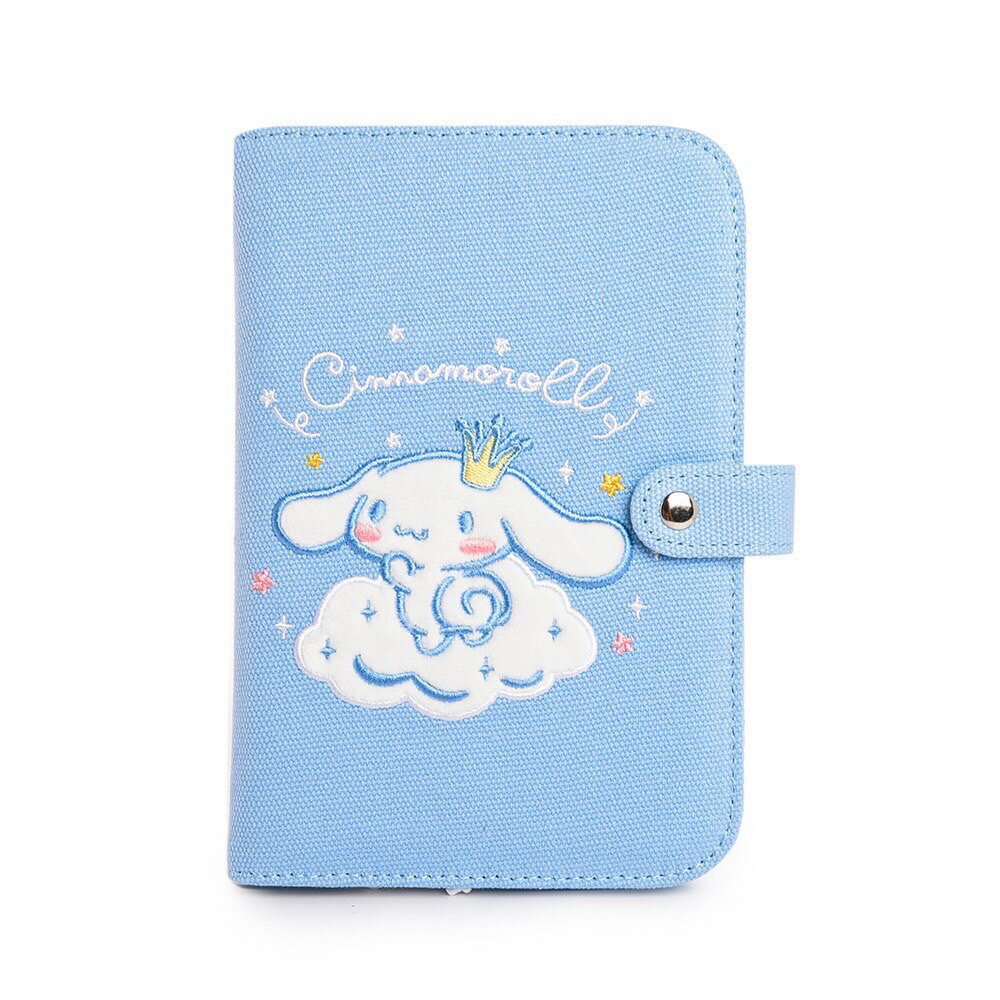 【震撼精品百貨】大耳狗 Cinnamoroll~日本三麗鷗Sanrio 大耳狗20週年系列刺繡活頁筆記本 6孔本*00906