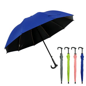 大傘面黑膠防風健行傘(款式隨機出貨) SE1007S【九乘九購物網】