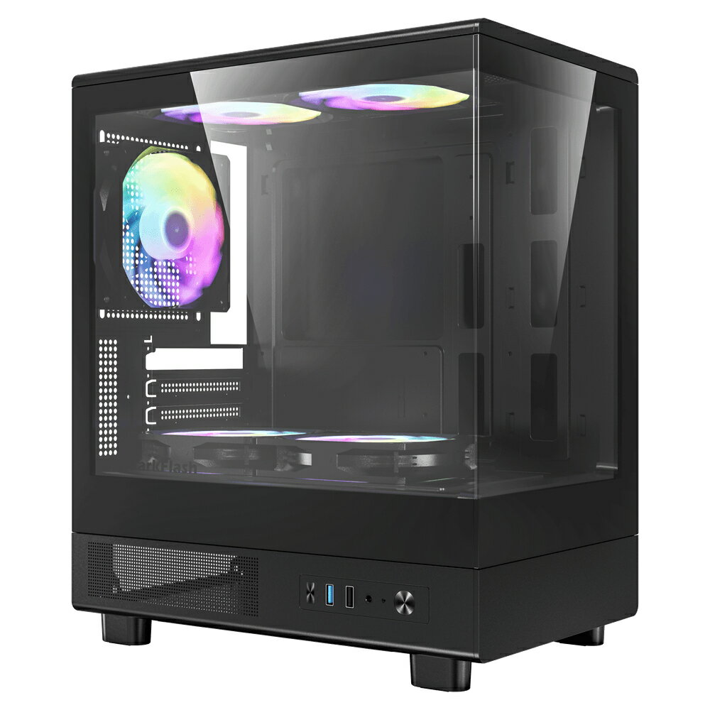 darkFlash大飛 MOTI 鏡之小島 M-ATX 全景式機殼 電腦機殼 白色 黑色 粉紅色