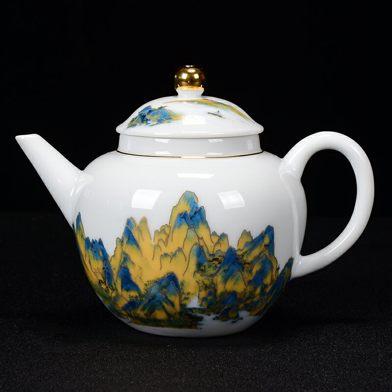 茶壺陶瓷泡茶單壺大紅袍西施壺紅茶茶具套裝功夫白瓷家用泡茶器