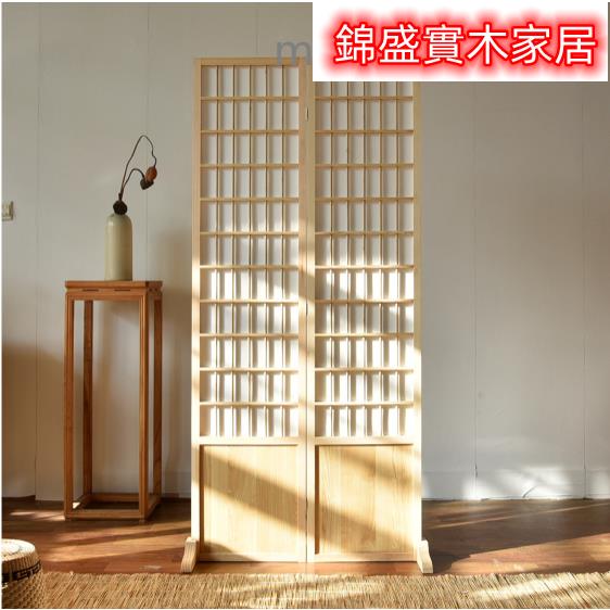 附發票 日式屏風隔斷 移動座屏 實木屏風隔斷 客廳遮擋辦公臥室入戶 玄關風水新中式半透明不透座屏