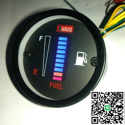 【千羽家居】快速出貨 全網最低價機車 汽車儀錶 改裝 配件 顯示電子油錶鐵殼發光條可調油量錶