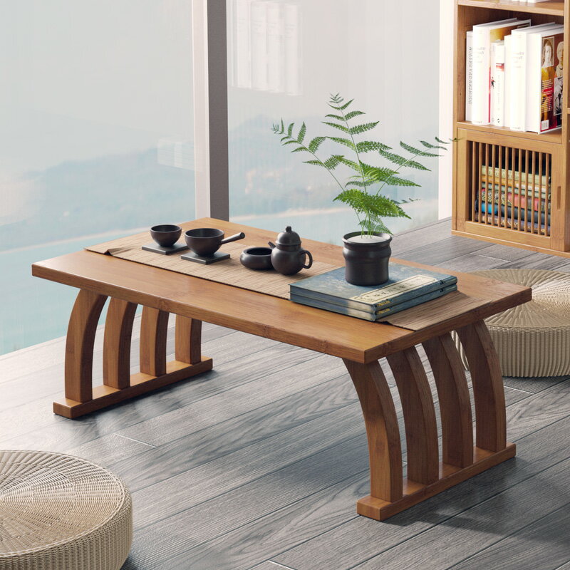 楠竹飄窗小茶幾榻榻米日式矮桌子小茶桌臥室坐地和室折疊炕桌家用