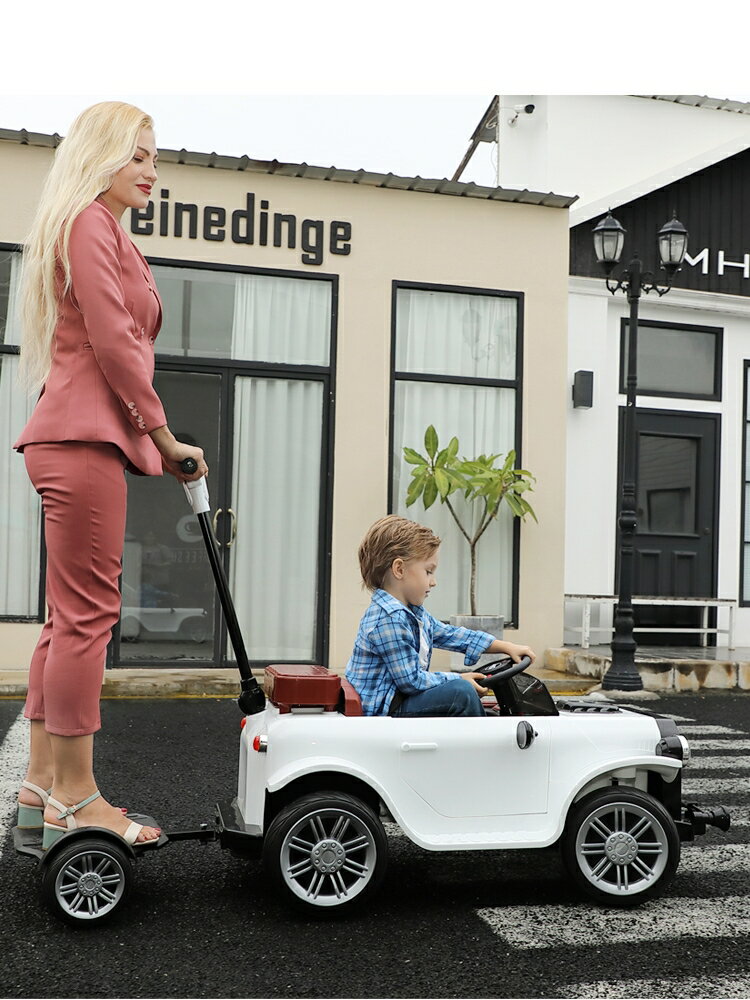 兒童電動車四輪遙控汽車男女小孩寶玩具車可坐雙人大人親子一體車