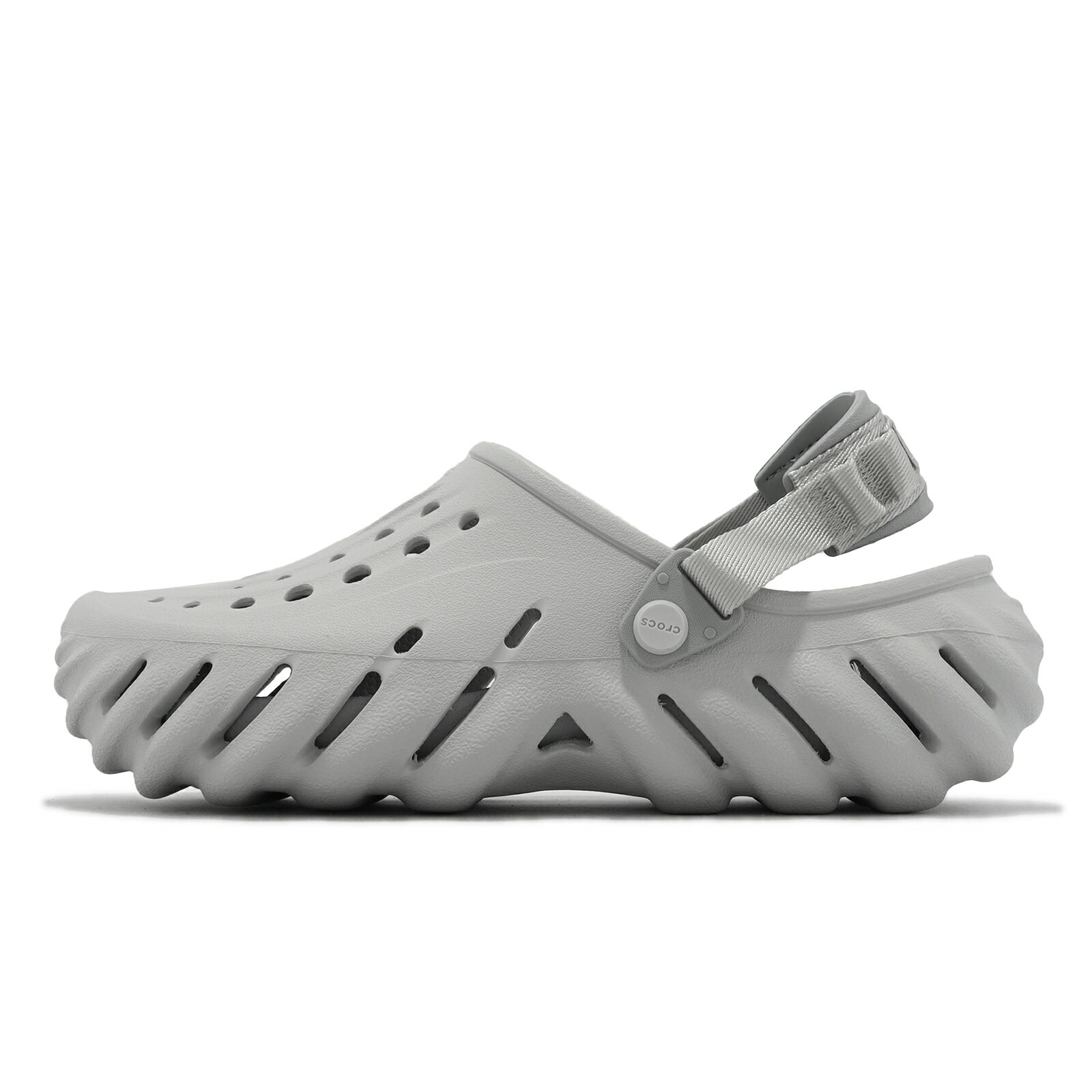 Crocs 洞洞鞋 涼拖鞋 Echo Clog 男鞋 女鞋 灰 大氣灰 波波克駱格 卡駱馳