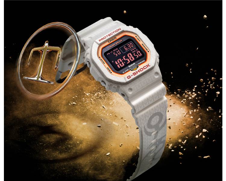 CASIO卡西歐五虎將GW-B5600SGZ-7 龍膽仁心—趙雲「土」字錶帶底紋/白