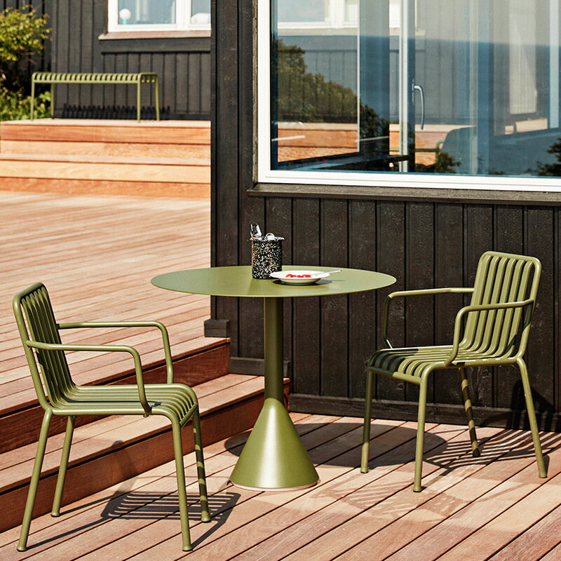 庭院藝戶外桌椅組合咖啡奶茶室外圓桌休閑陽桌椅