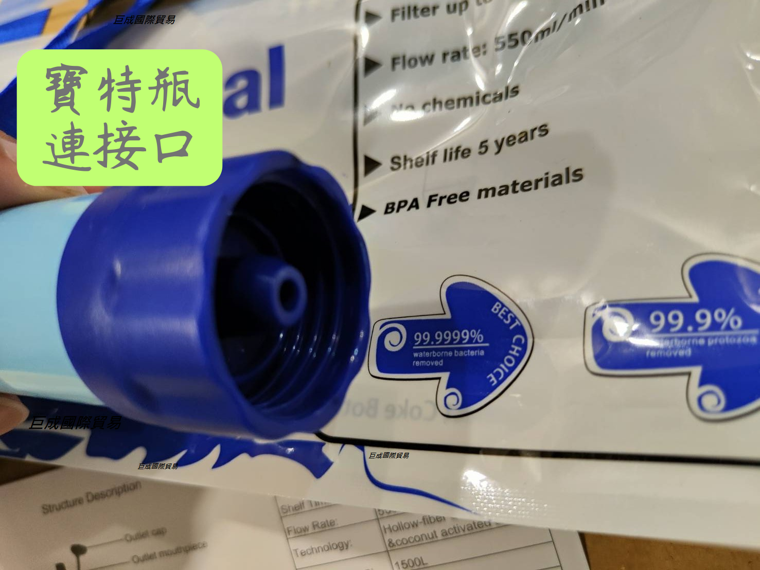 高CP值單兵濾水器，戶外濾水登山應急保命應即食品生命吸管野外淨水器單兵便攜式濾水生存登山濾水露營淨水MRE軍糧應急乾糧備戰糧食備戰抗戰 1