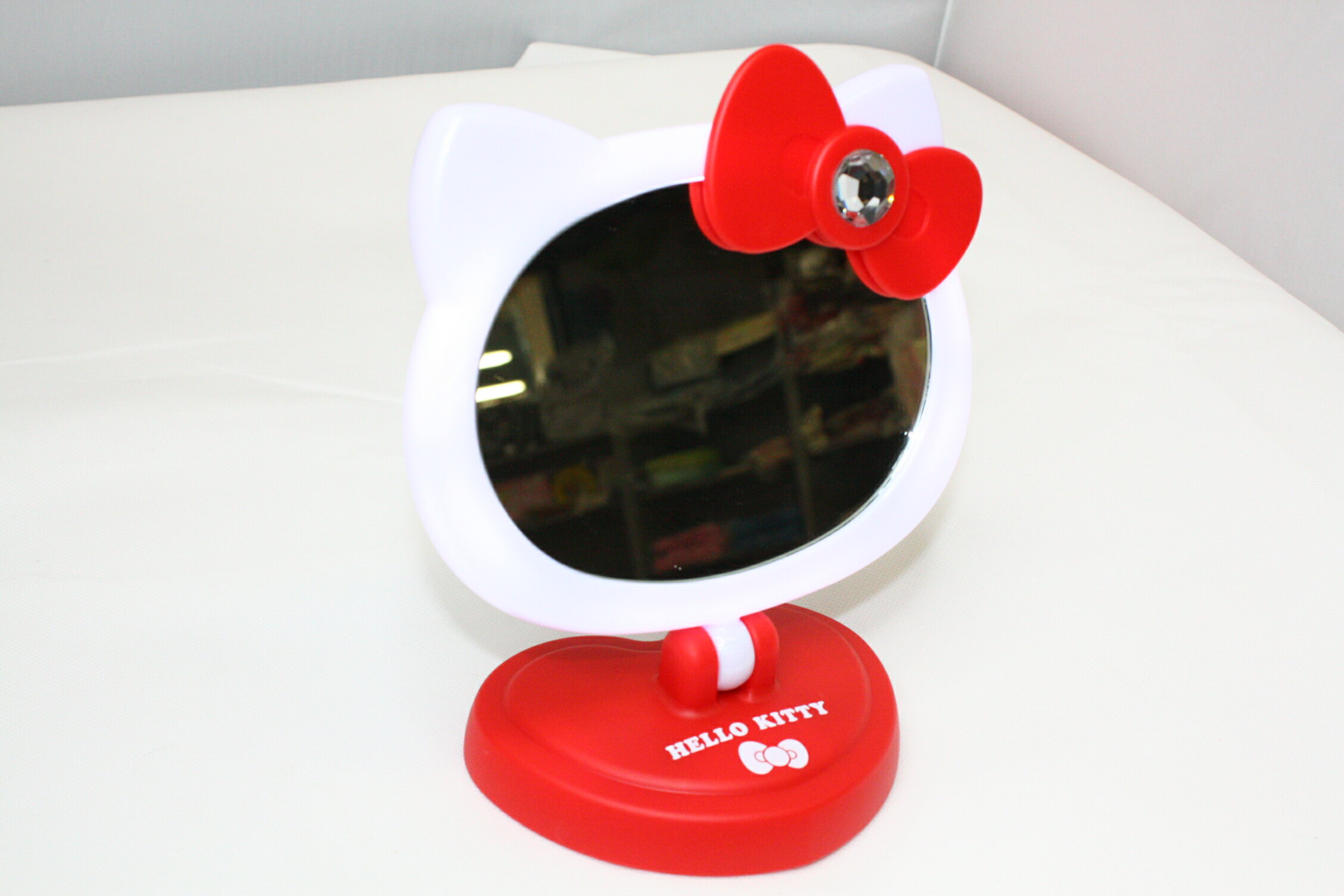 大賀屋 hello kitty 兩用鏡 LED燈 化妝鏡 桌上鏡 可調角度 鏡子 凱蒂貓 正版 授權 T0001 76