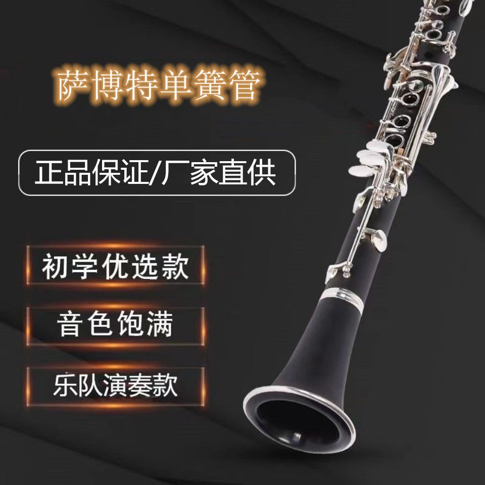 原裝正品單簧管樂器SBT-200降b調合成木兒童成人初學考級專業演奏