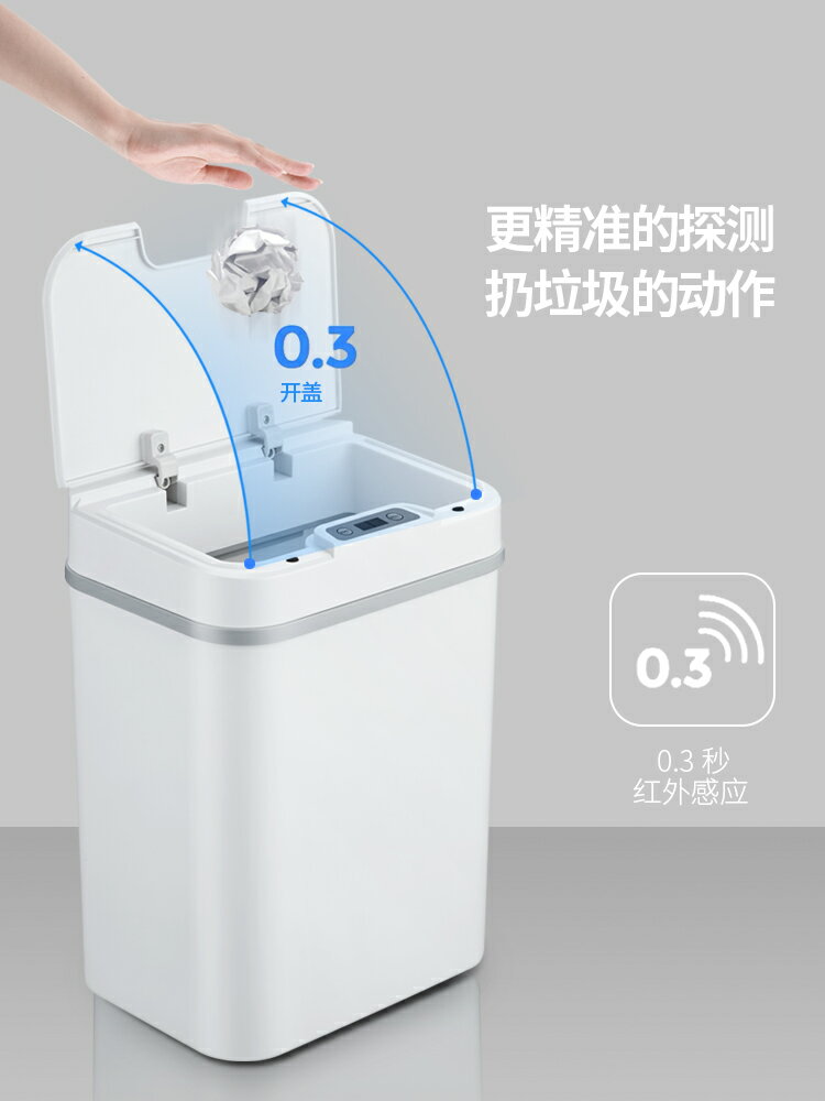 電動垃圾桶 智能垃圾桶感應式家用客廳廚房廁所衛生間創意自動帶蓋電動垃圾桶【MJ15074】