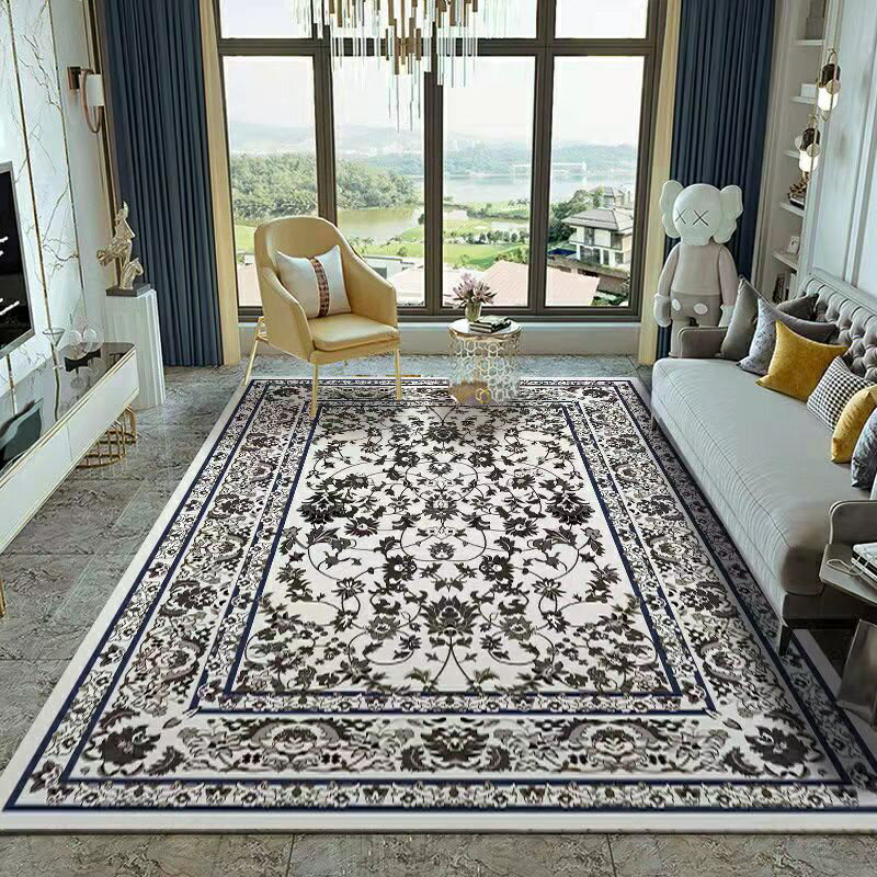 【美式復古風地毯】北歐民族風床邊地毯 客廳茶幾毯 美式復古家用毯 摩洛哥波斯臥室地毯 可水洗可機洗
