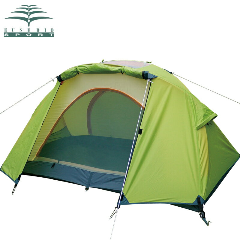 EUSEBIO 帳篷戶外單人雙層野營裝備鋁桿防雨野外露營旅游帳篷裝備
