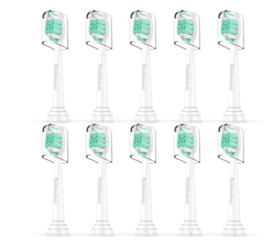 [2美國直購] Jiuzhoudeal 相容型替換牙刷頭 10入 適 Sonicare C2 ProtectiveClean 4100 5100 6100 HX9023 HX6530 HX6250