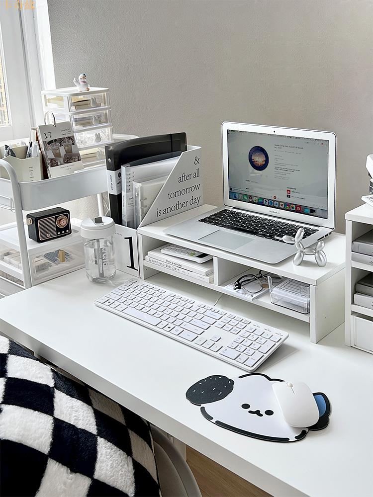 電腦增高架宿舍筆記本臺式顯示器架子桌面置物架辦公室書桌收納架