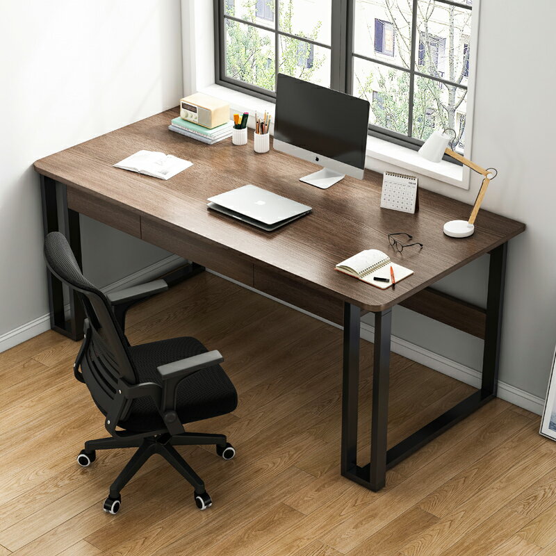 電腦桌臺式簡約家用學習桌子長方形臥室輕奢風寫字桌簡易辦公桌子