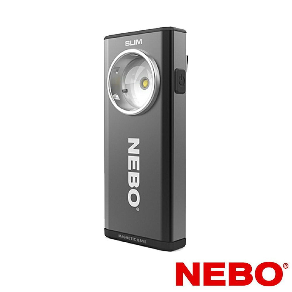 【NEBO】Slim超薄型充電可調光LED燈-黑-吊卡版 NB6694