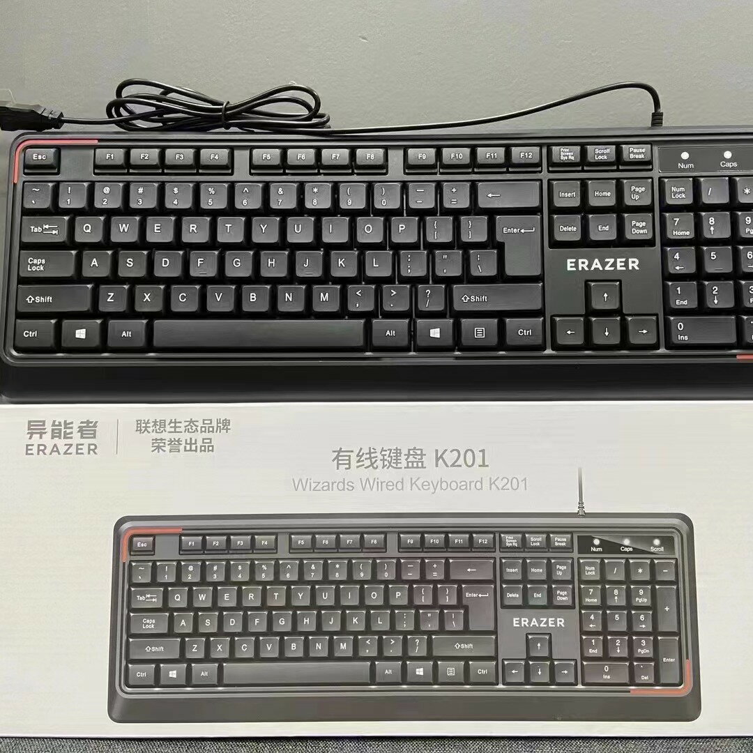 異能者K201有線鍵盤USB有線介面筆電臺式電腦
