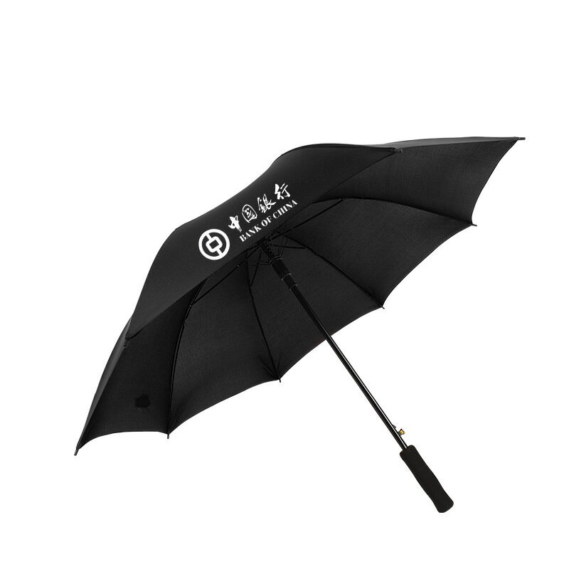 雨傘 折疊傘 防曬傘 商務自動長柄雨傘半纖維廠家批發直桿傘創意圖案印字印刷logo禮品