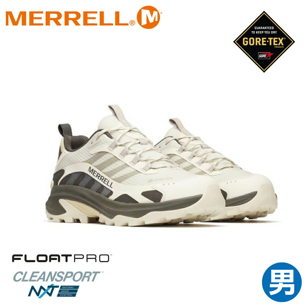【MERRELL 美國 男 MOAB SPEED 2 GTX健行鞋《米白》】ML038329/登山/戶外鞋/防水/GT