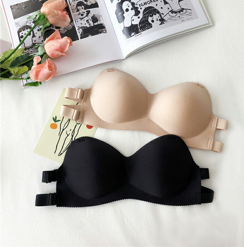 無鋼圈文胸女早春新款無痕美背防走光抹胸性感聚攏內搭內衣女1入