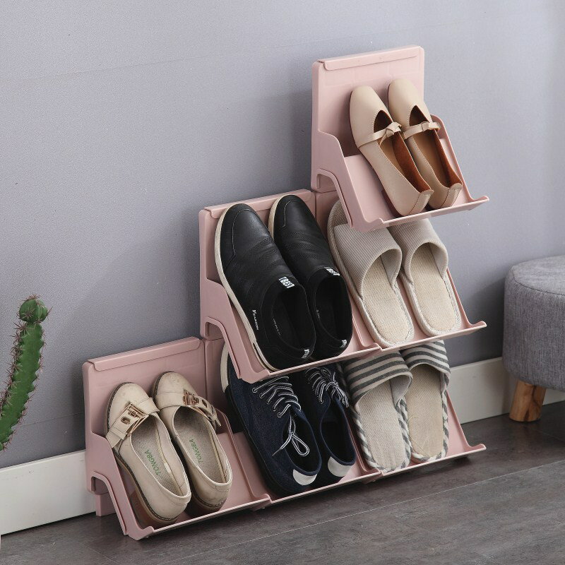 日式多層簡易鞋架經濟型家用省空間塑料鞋子收納架宿舍門口鞋柜