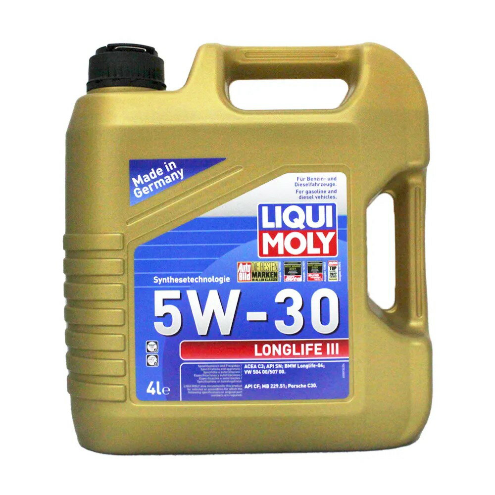 LIQUI MOLY #20821 LONGLIFE Ill 5W/30 合成機油 4L