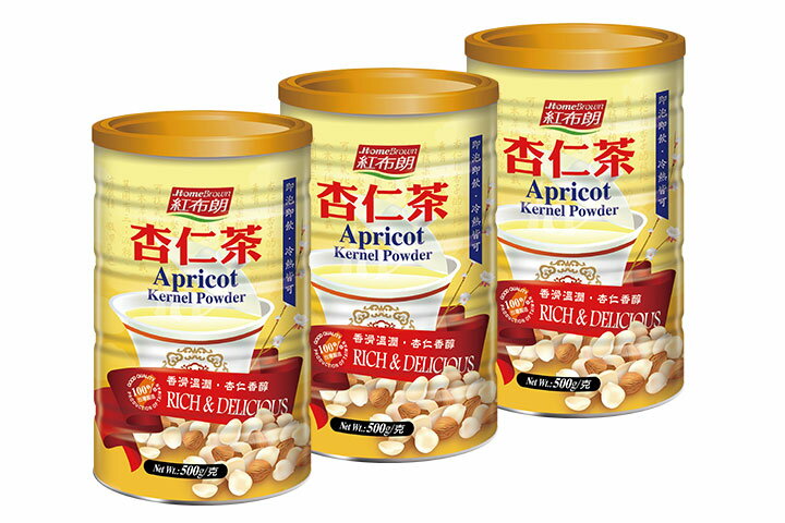 紅布朗 杏仁茶 500g 3罐【直送日本】