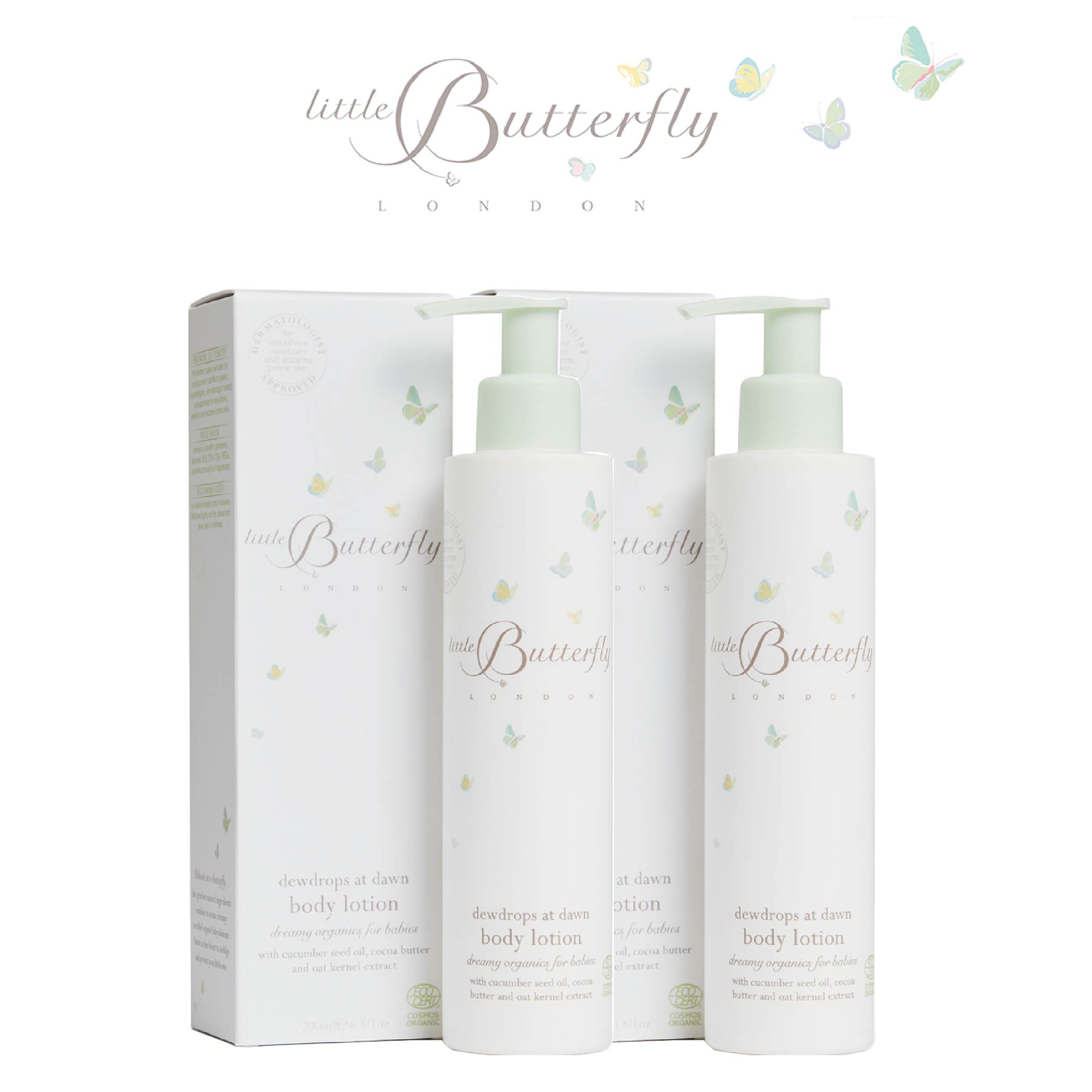 倫敦小蝴蝶-晨露嬰兒身體乳液200ml - 1+1組(買一送一)