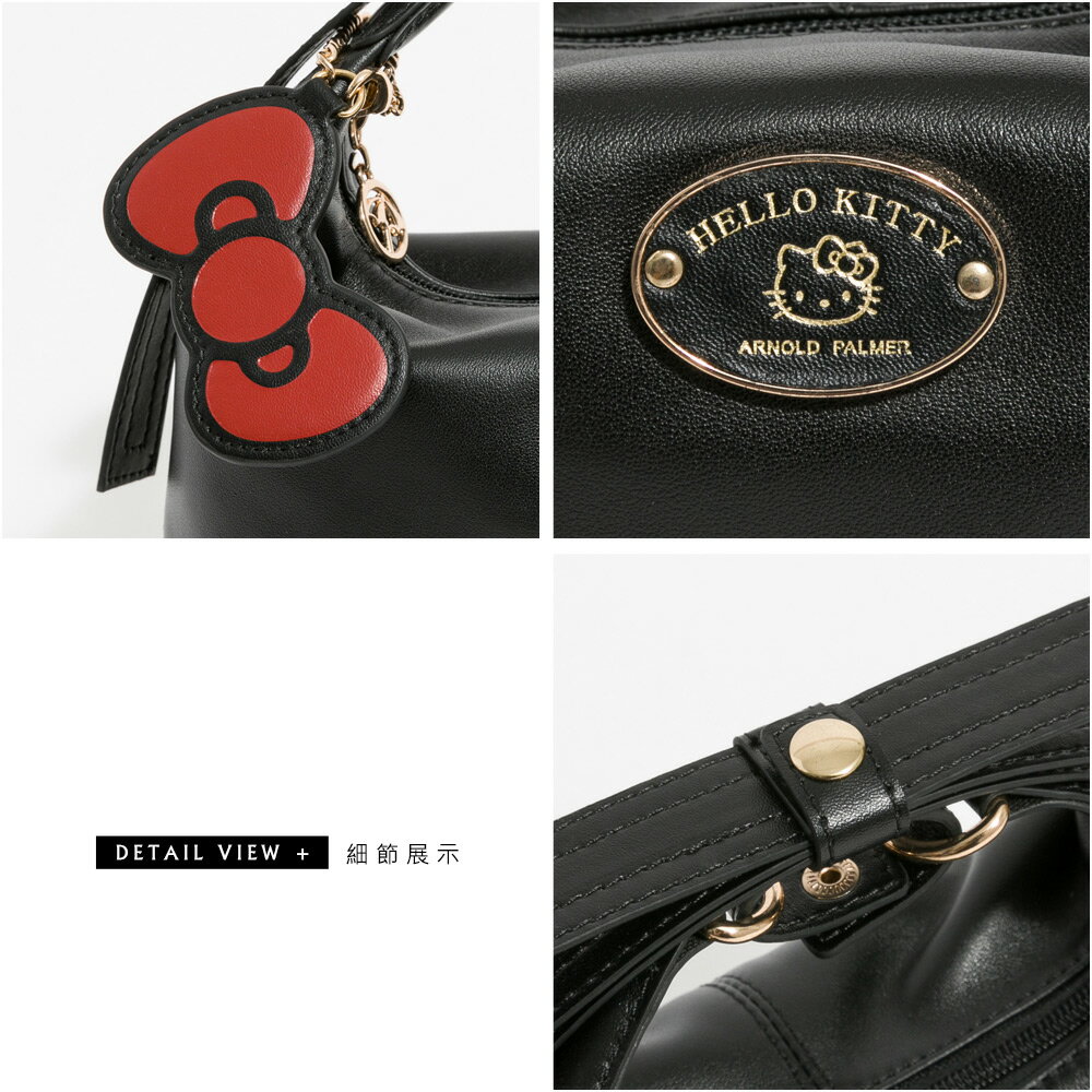 Hello Kitty - Arnold Palmer - 手提包附長背帶 Morbidezza系列 - 黑色 4