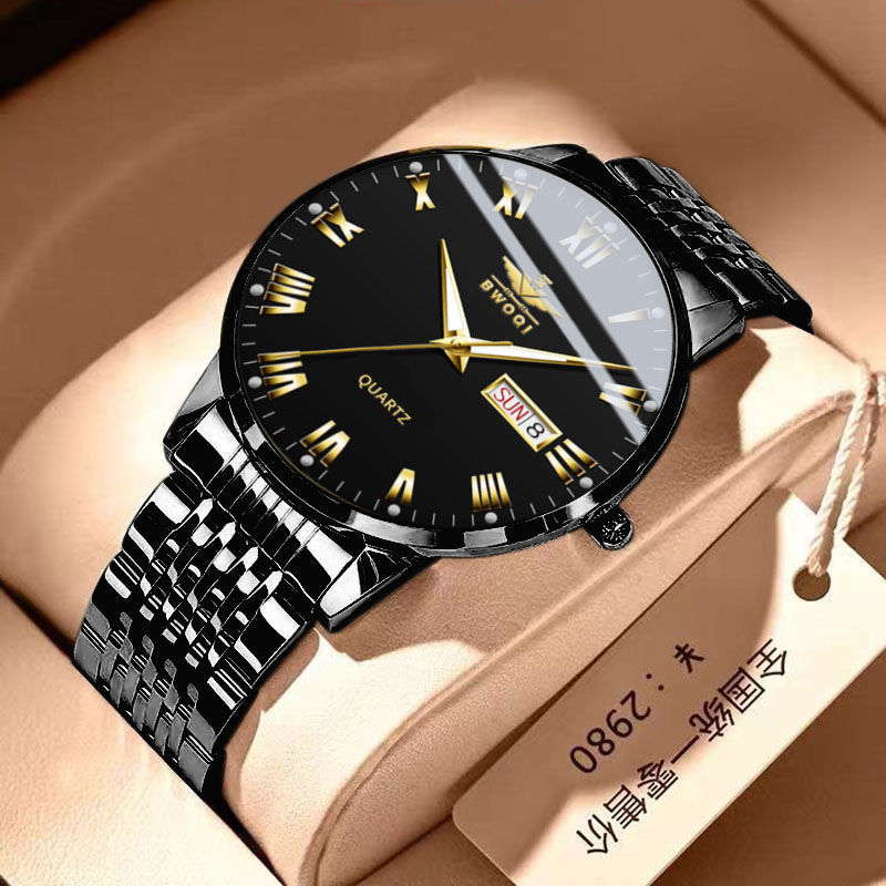 瑞士男士手錶 全自動防水雙日歷夜光錶 機超薄械時尚潮流商務高檔錶