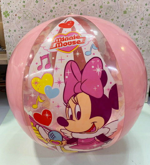 【震撼精品百貨】Micky Mouse 米奇/米妮 Disney 迪士尼 粉色歌星沙灘球玩具-米妮#29401 震撼日式精品百貨