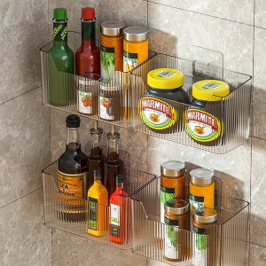 【滿388出貨】廚房蒜姜置物架儲物墻上壁掛免打孔調料鹽醬油瓶罐調味品收納用品