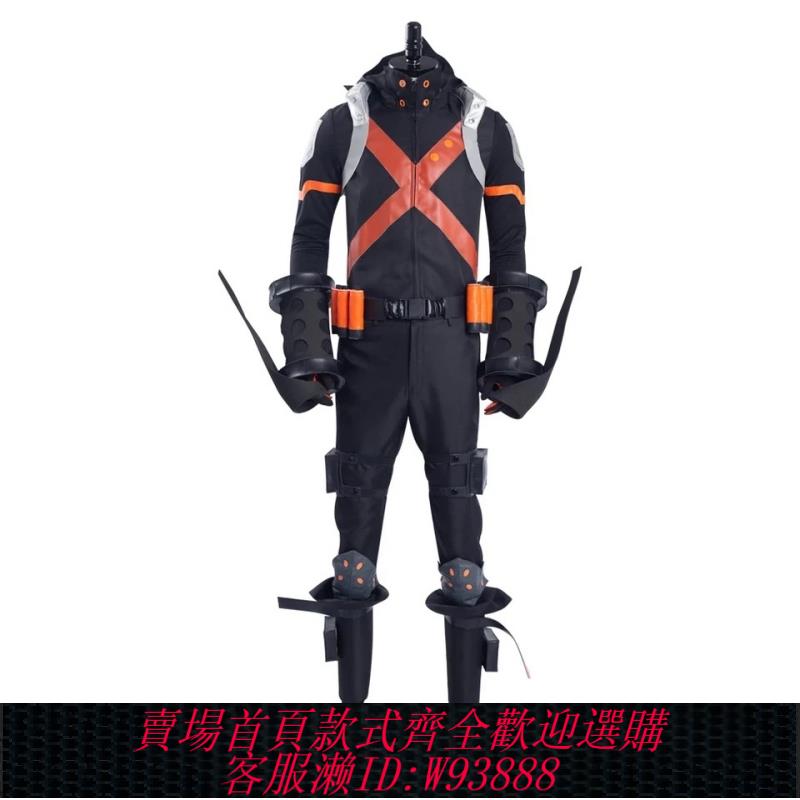 {可刷卡 打統編}我的英雄學院爆豪勝己長袖cos服裝cosplay戰鬥服