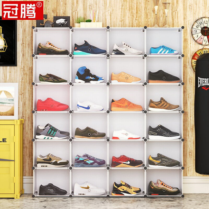 aj鞋盒收納盒透明籃球鞋架球鞋展示柜收藏鞋柜鞋子收納神器20個裝
