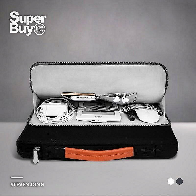 【Superbuy】加厚防撞筆記本電腦包 防水13吋/14吋/15.6吋筆電包 包手提包/通勤包/商務公事包/公文包