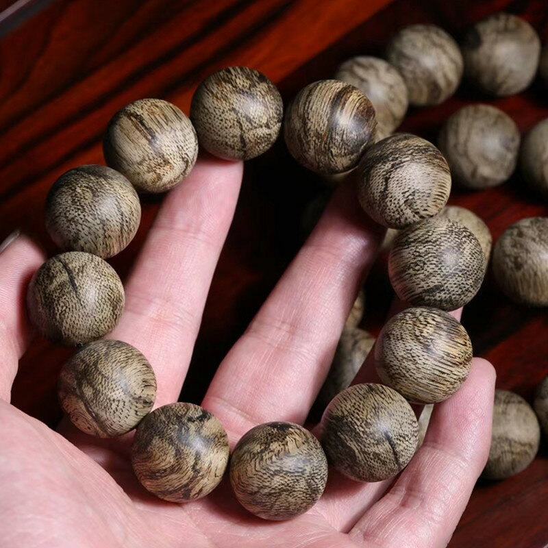 越南芽莊沉水沉香留疤隨形達拉干手串2.0男女款108顆念珠佛珠手鏈
