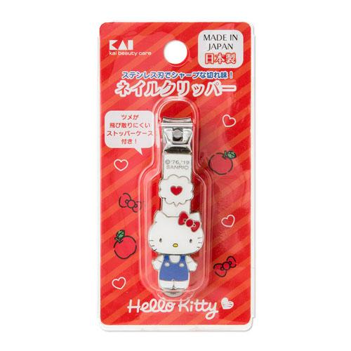 【超取免運】日本製 KAI 貝印 Hello Kitty 指甲剪(指甲刀) 紅色愛心＊夏日微風＊