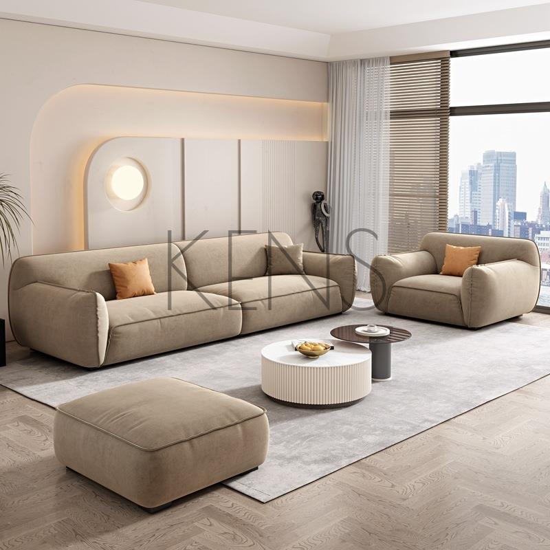 【KENS】沙發 沙發椅 意式布藝三人位沙發現代簡約客廳家用小戶型設計師科技布沙發