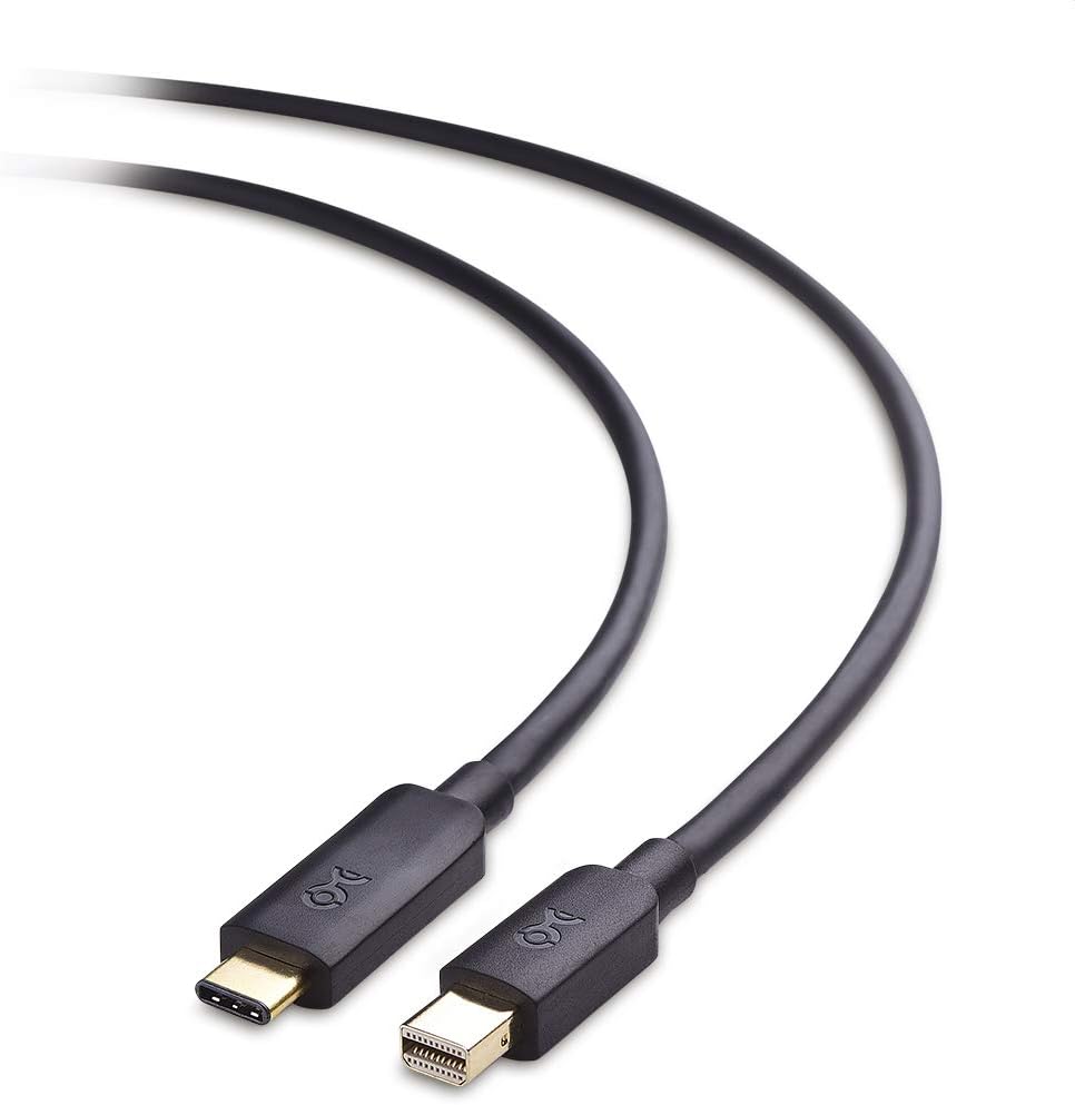 [4美國直購] Cable Matters 201076-BLK-1.8M Mini DisplayPort 迷你DP線轉 USB-C Type-C 雙向傳輸線(不適用Thunderbolt 1/2)