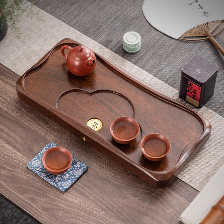 茶盤家用小型實木長方形乾泡茶台一人用辦公室高級茶海茶具托盤 茶盤 托盤 泡茶盤 喝茶盤 實木茶盤