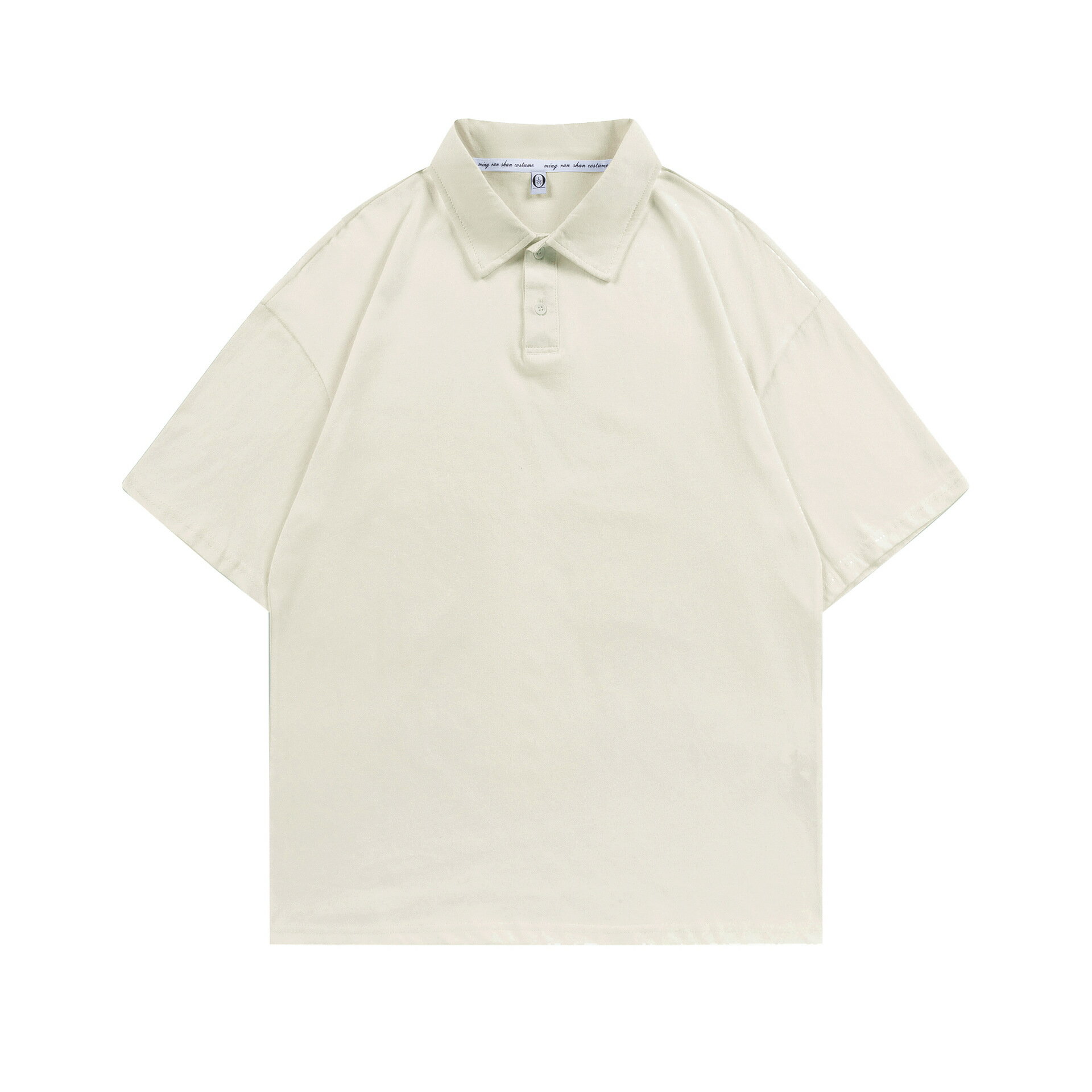 【喜挖】200g春夏潮牌考拉貼標純棉POLO衫短袖男女款寬鬆翻領T恤潮流百搭 0